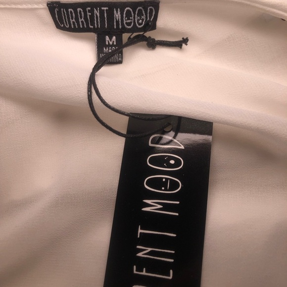 NWT Current mood SHEER BLOUSE CHIFFON TOP size medium - Picture 6 of 6
